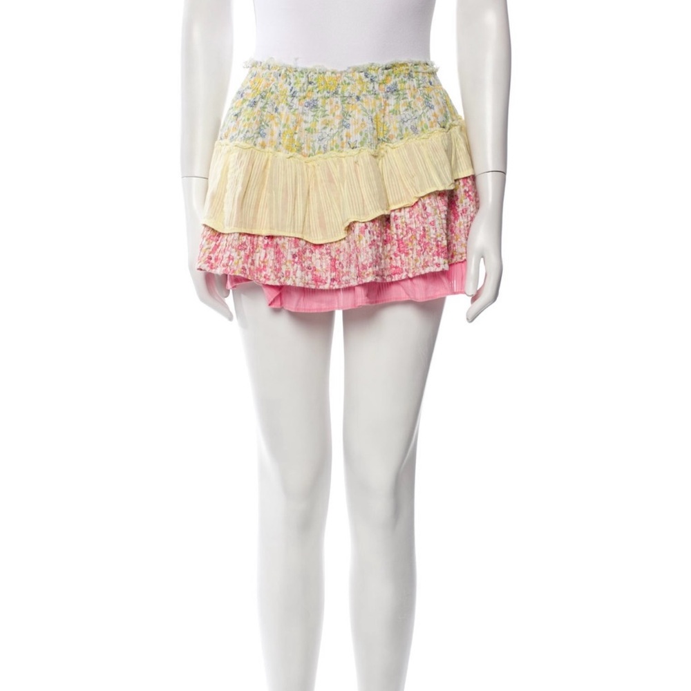 Floral Tiered Mini Skirt